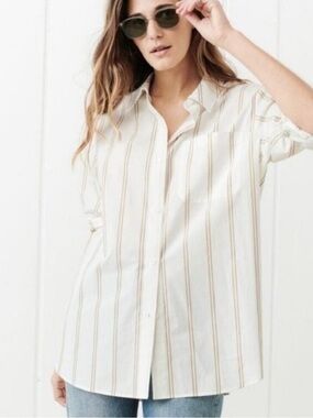 Jenni Kayne | Striped Button Down Oversized Boyfriend Shirt